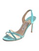 Manolo Blahnik Suede Slingback Sandals