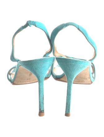 Manolo Blahnik Suede Slingback Sandals
