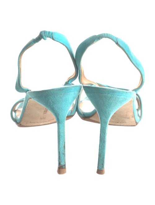 Manolo Blahnik Suede Slingback Sandals