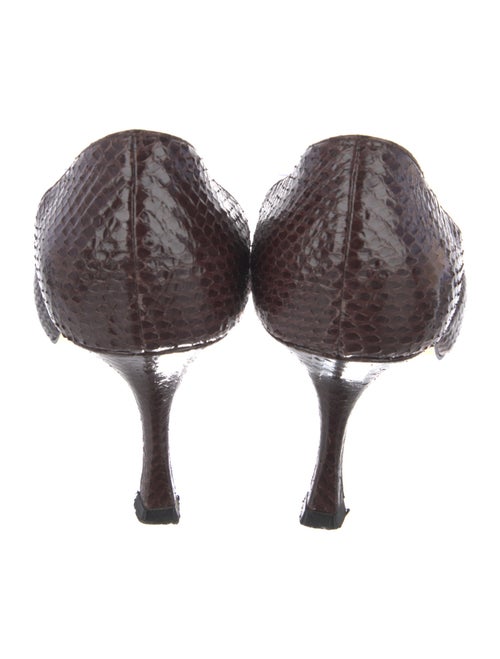 Manolo Blahnik Snakeskin Animal Print D'Orsay Pumps