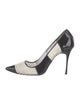 Manolo Blahnik Patent Leather Colorblock Pattern Pumps