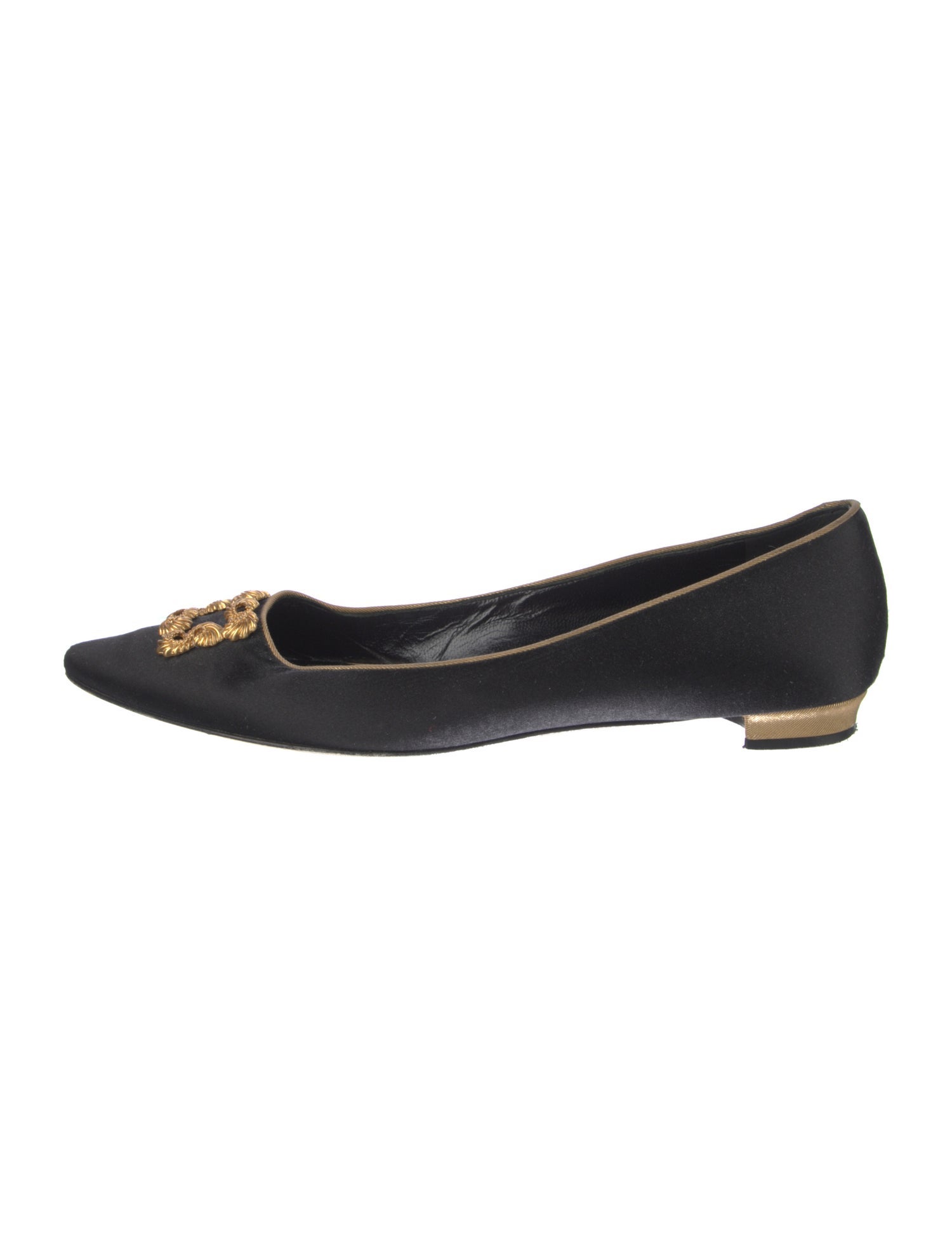 Manolo Blahnik Satin Flats