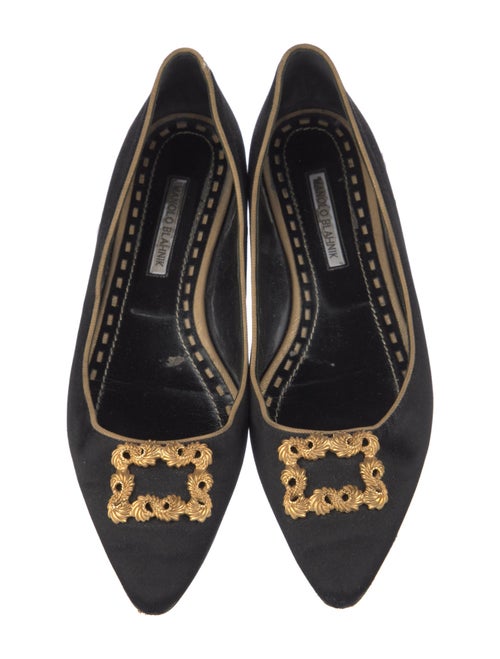 Manolo Blahnik Satin Flats