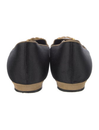 Manolo Blahnik Satin Flats
