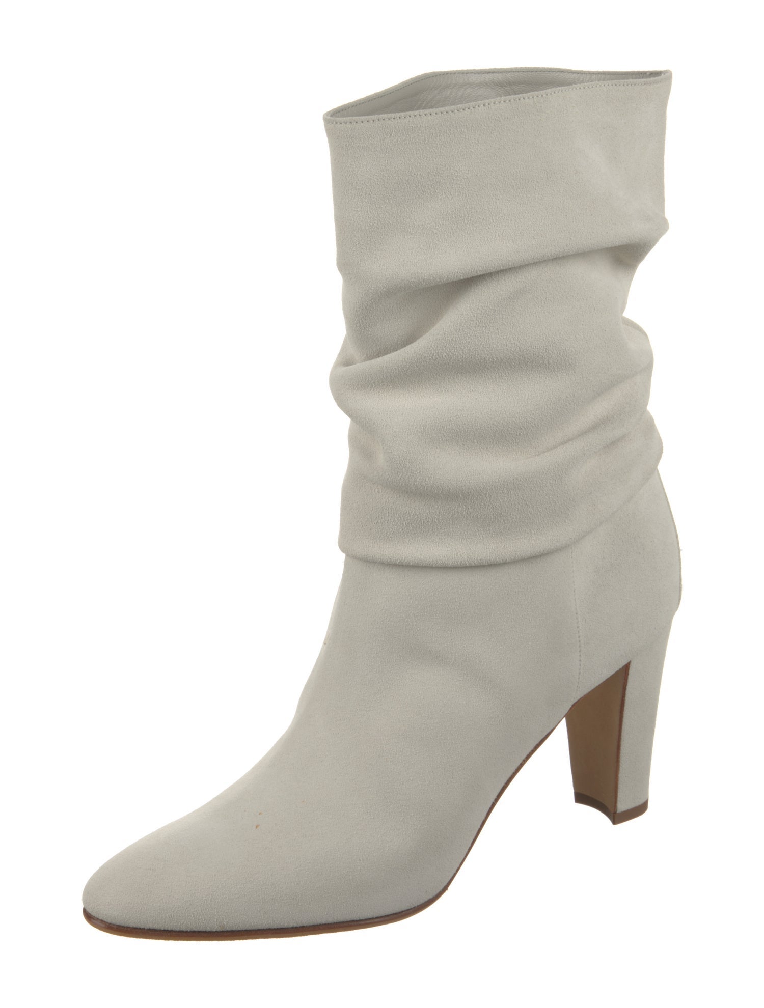 Manolo Blahnik Suede Slouch Boots