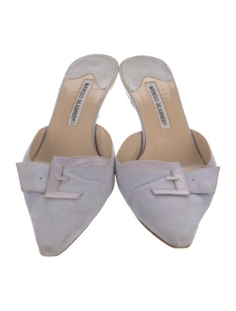 Manolo Blahnik Suede Mules
