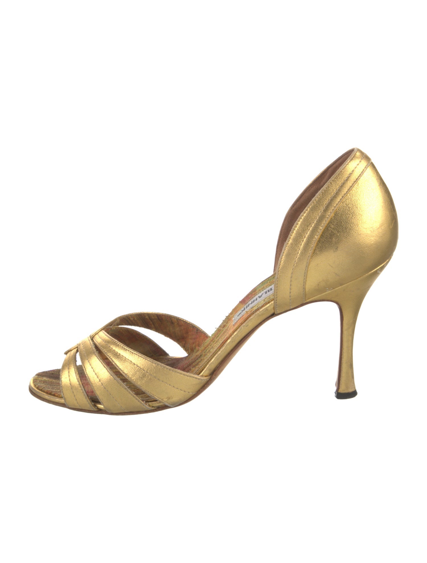 Manolo Blahnik Leather D'Orsay Pumps