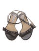 Manolo Blahnik Leather Studded Accents Sandals