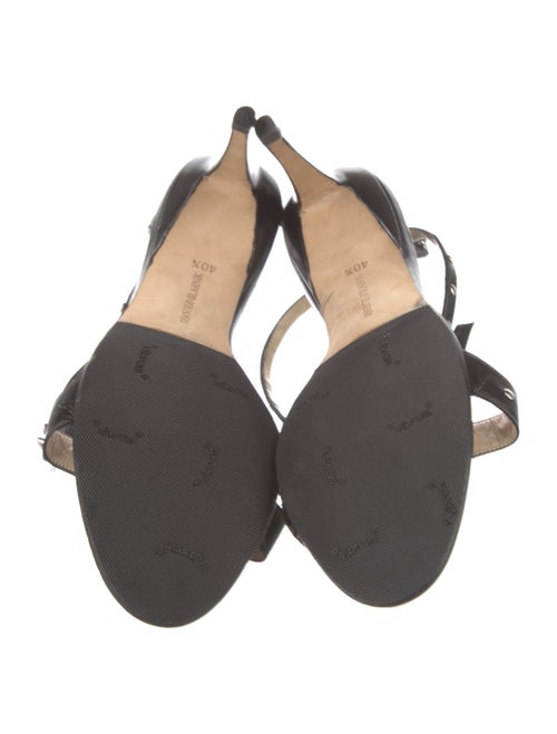 Manolo Blahnik Leather Studded Accents Sandals