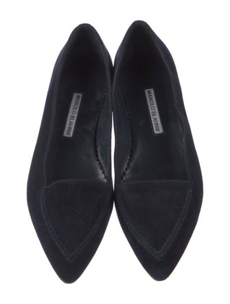Manolo Blahnik Suede Flats