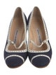 Manolo Blahnik Canvas Striped Pumps