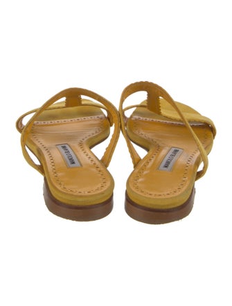 Manolo Blahnik Suede Slides