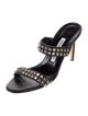 Manolo Blahnik Leather Studded Accents Slides