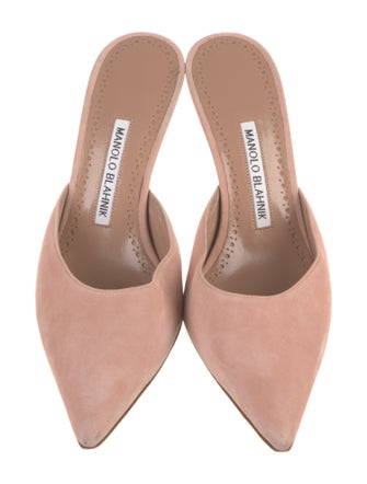 Manolo Blahnik Suede Mules