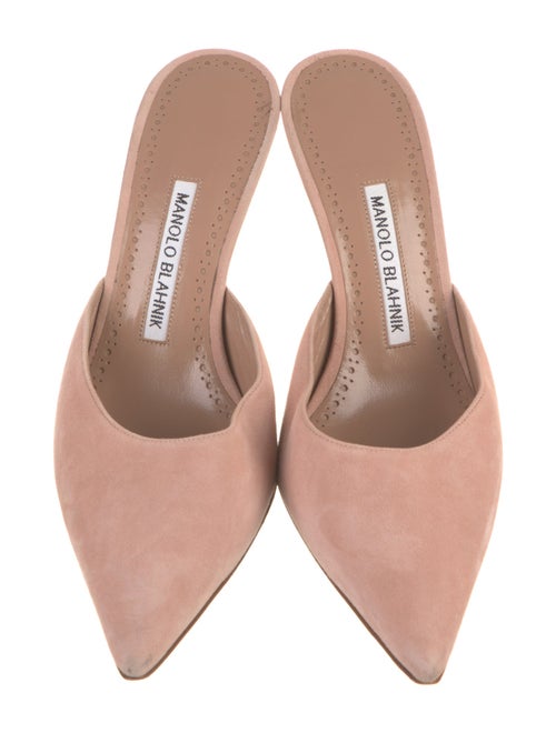 Manolo Blahnik Suede Mules