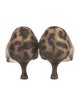 Manolo Blahnik Satin Animal Print Pumps