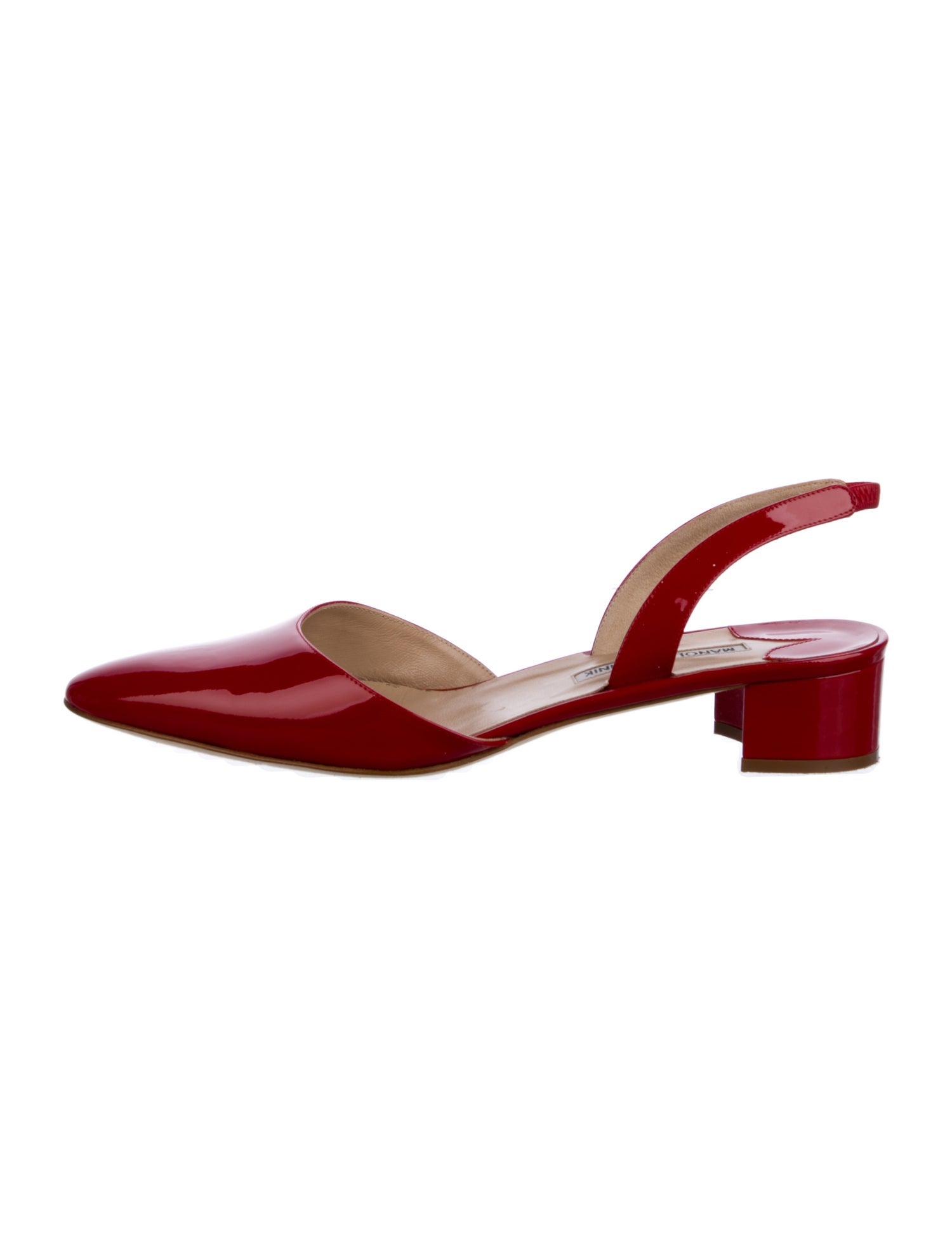 Manolo Blahnik Patent Leather Slingback Pumps