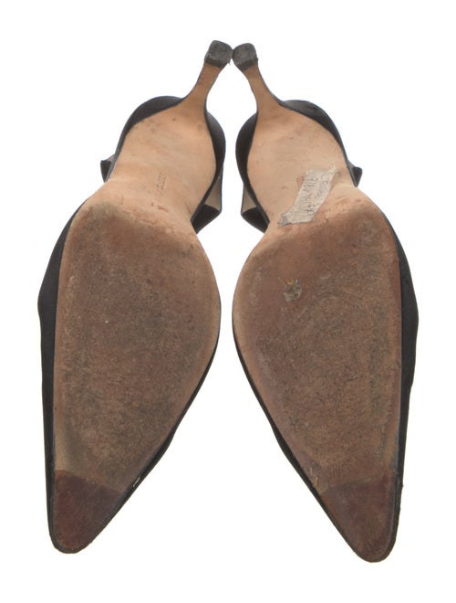 Manolo Blahnik Satin Slingback Pumps