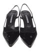 Manolo Blahnik Patent Leather Slingback Pumps