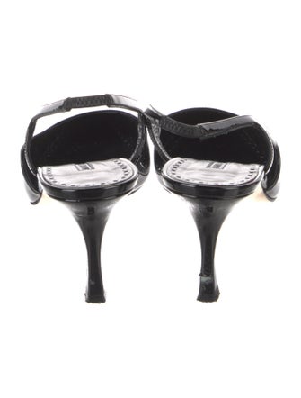 Manolo Blahnik Patent Leather Slingback Pumps