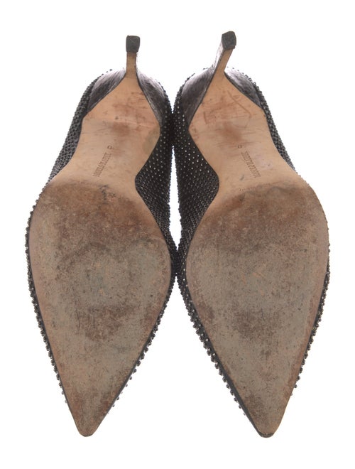 Manolo Blahnik Leather Studded Accents Pumps