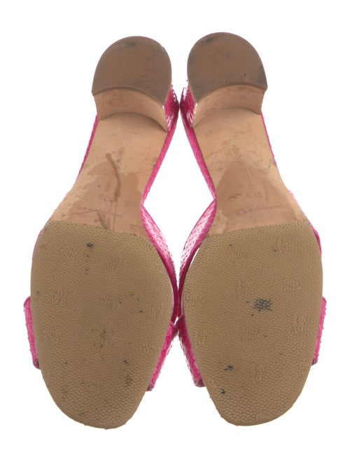 Manolo Blahnik Snakeskin Animal Print Slides