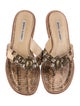 Manolo Blahnik Snakeskin Animal Print Slides