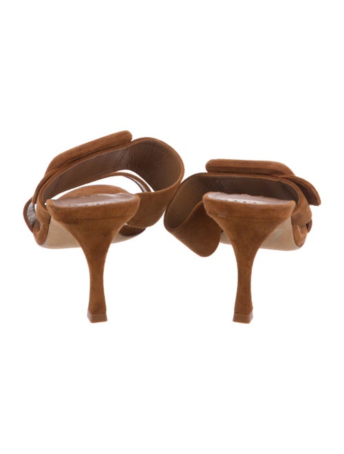 Manolo Blahnik Suede Slides
