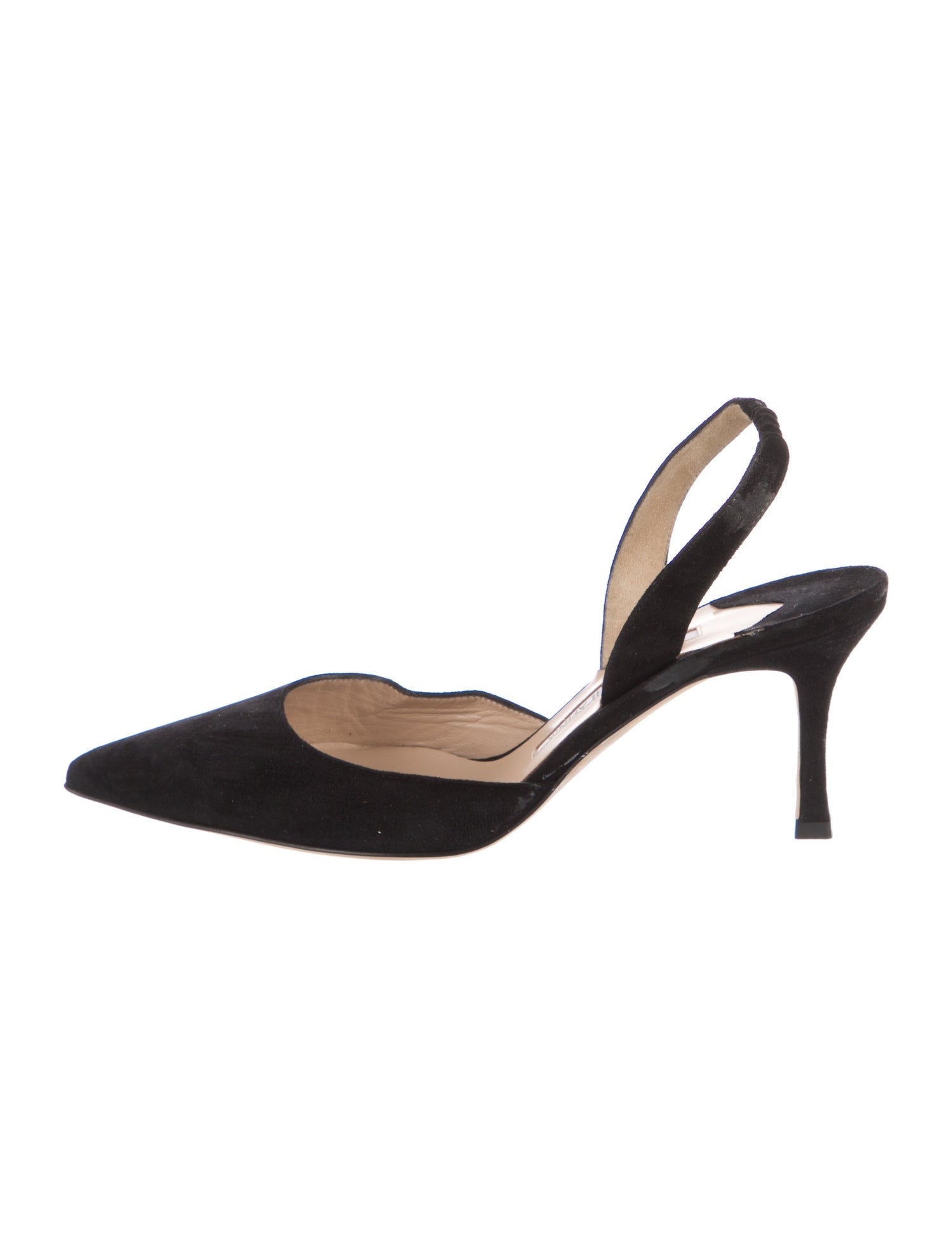 Manolo Blahnik Suede Slingback Pumps