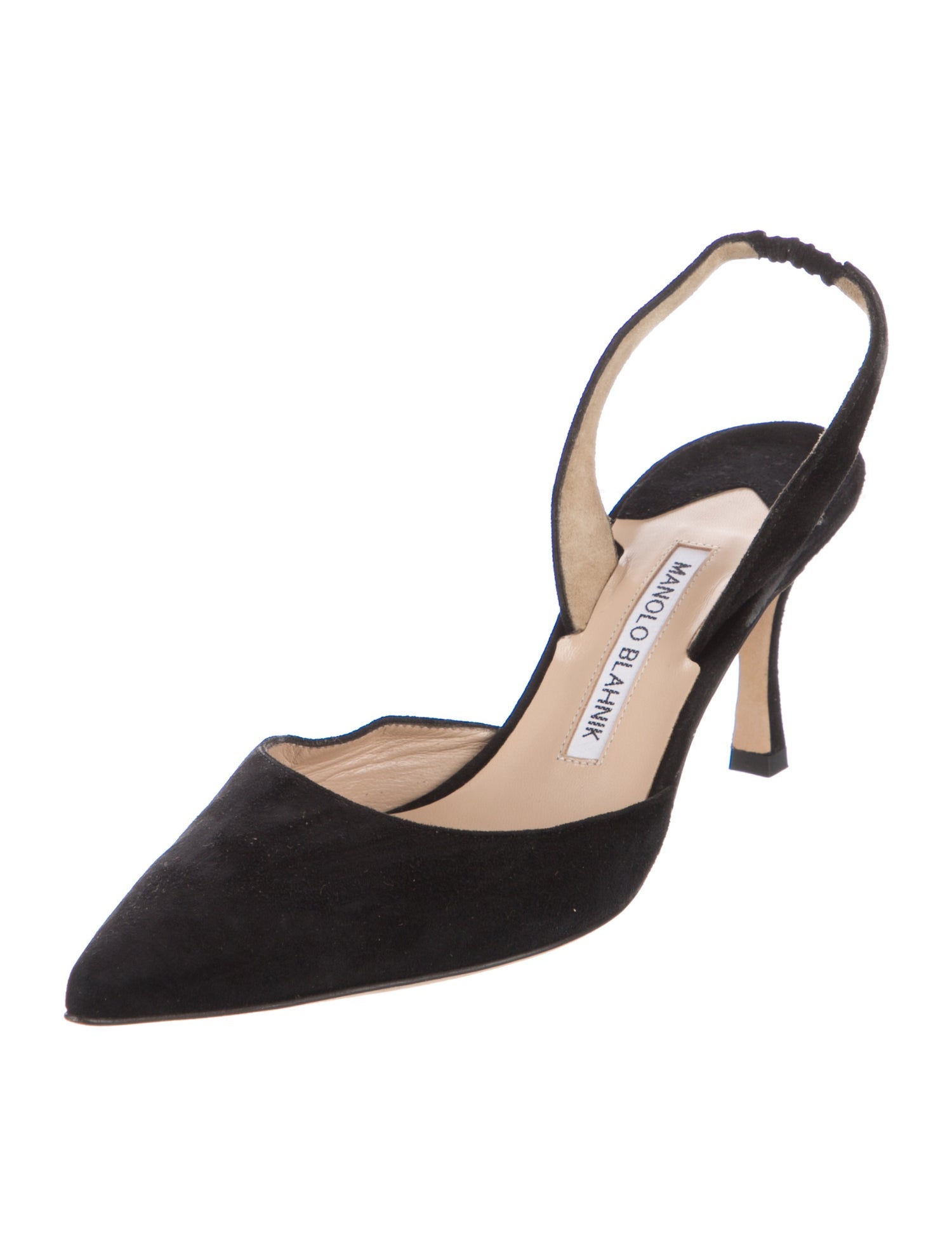 Manolo Blahnik Suede Slingback Pumps