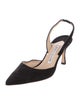 Manolo Blahnik Suede Slingback Pumps