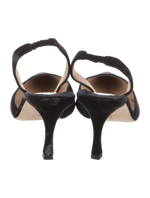 Manolo Blahnik Suede Slingback Pumps
