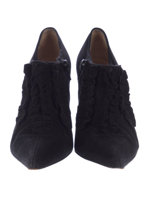 Manolo Blahnik Suede Lace-Up Boots