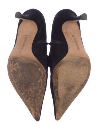 Manolo Blahnik Suede Lace-Up Boots