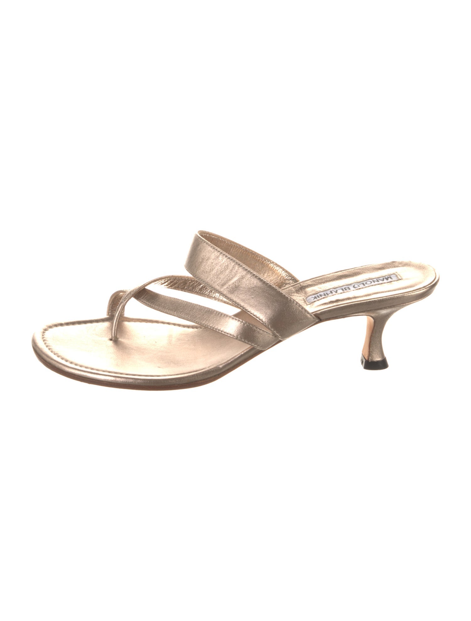 Manolo Blahnik Leather Slides