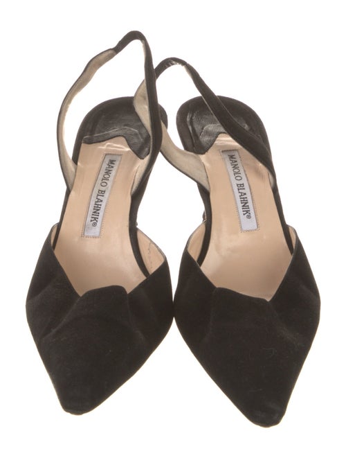 Manolo Blahnik Suede Slingback Pumps