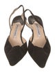 Manolo Blahnik Suede Slingback Pumps