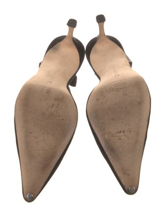 Manolo Blahnik Suede Slingback Pumps