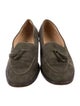 Manolo Blahnik Suede Tassel Accents Loafers