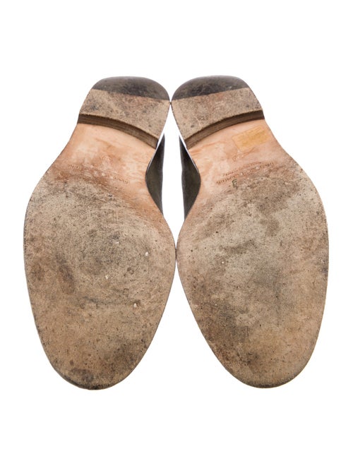 Manolo Blahnik Suede Tassel Accents Loafers