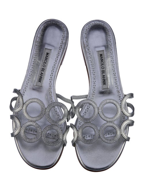 Manolo Blahnik Leather Slides