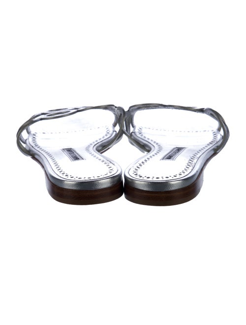 Manolo Blahnik Leather Slides