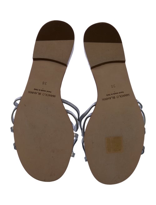 Manolo Blahnik Leather Slides