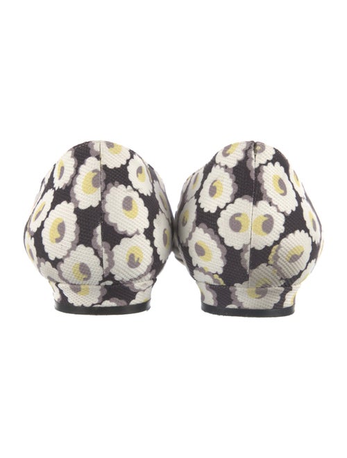 Manolo Blahnik Canvas Floral Print Flats