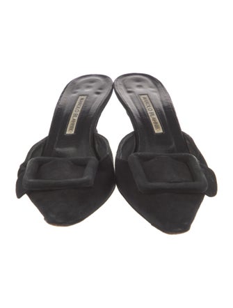 Manolo Blahnik Suede Mules