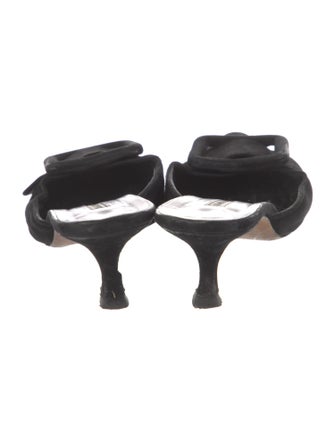 Manolo Blahnik Suede Mules