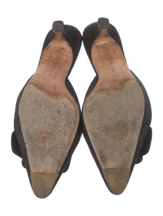 Manolo Blahnik Suede Mules