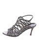Manolo Blahnik Leather Cutout Accent Gladiator Sandals