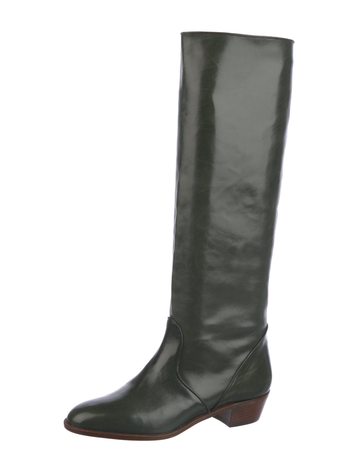 Manolo Blahnik Leather Riding Boots