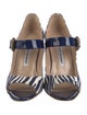 Manolo Blahnik Printed D'Orsay Pumps